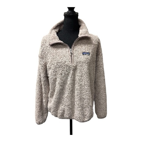 Patagonia Jackets & Blazers - Patagonia Sherpa Fleece Pullover Medium Taupe Quarter Zip Cozy Jacket Top